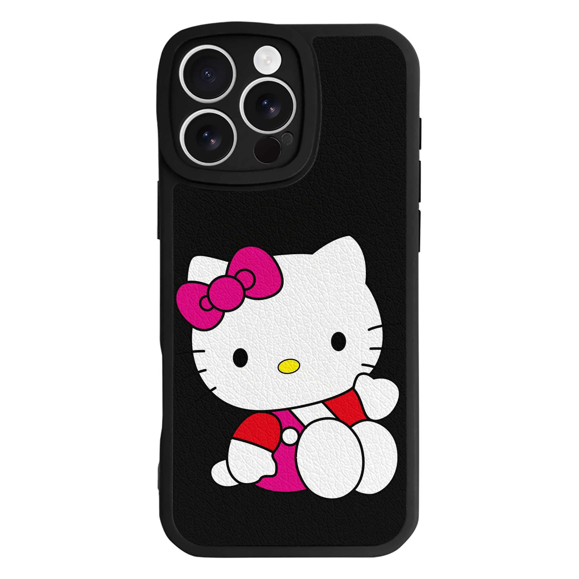 （画像用） Hello Kitty ハローキティ 【iPhone 16シリーズ対応】シリコンスマホケース（レザー調） 材質：シリコン